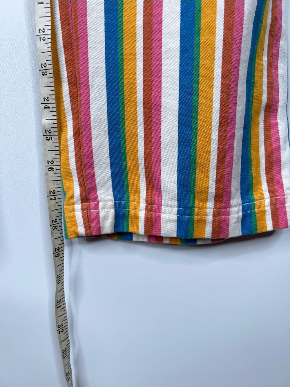 Big Bud Press Work Pants Multicolor Rainbow Stripe Straight Leg Cotton Size XS - Picture 10 of 10